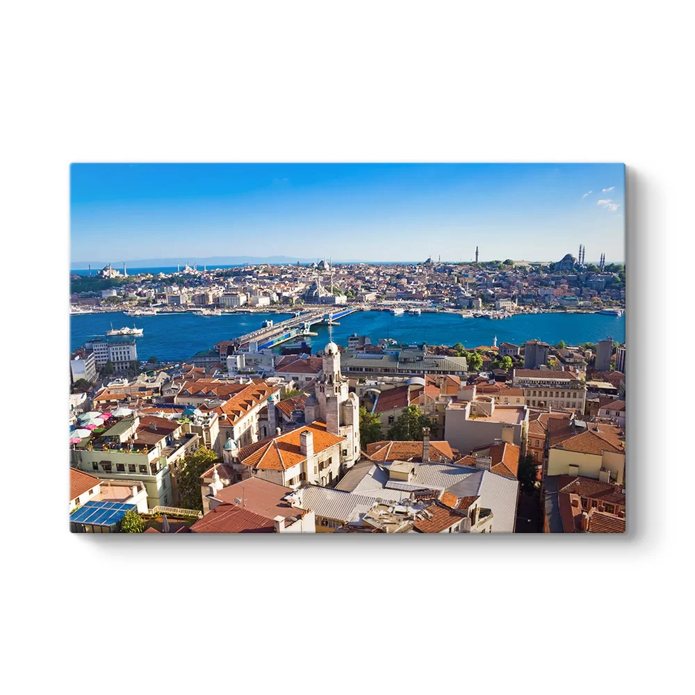 İstanbul Galata Köprü Manzara Tablosu - Model 1